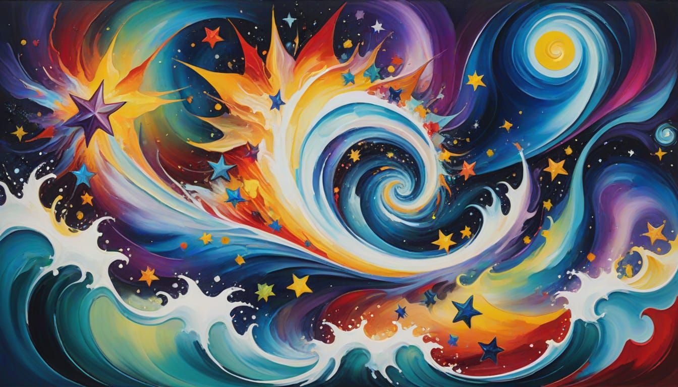 Vibrant Cosmic Starbirth in a Swirling Maelstrom