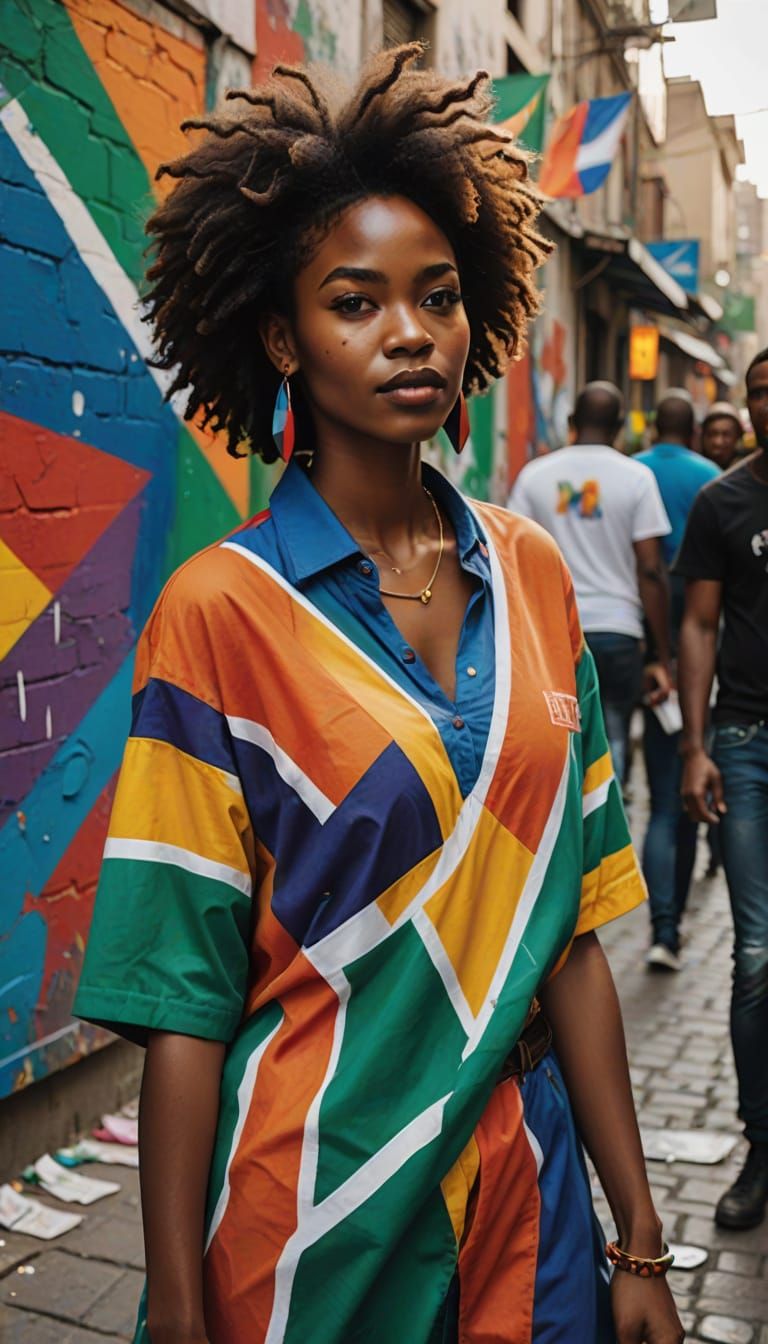 Surreal Afrofuturist Protest Art in Vibrant Street Style