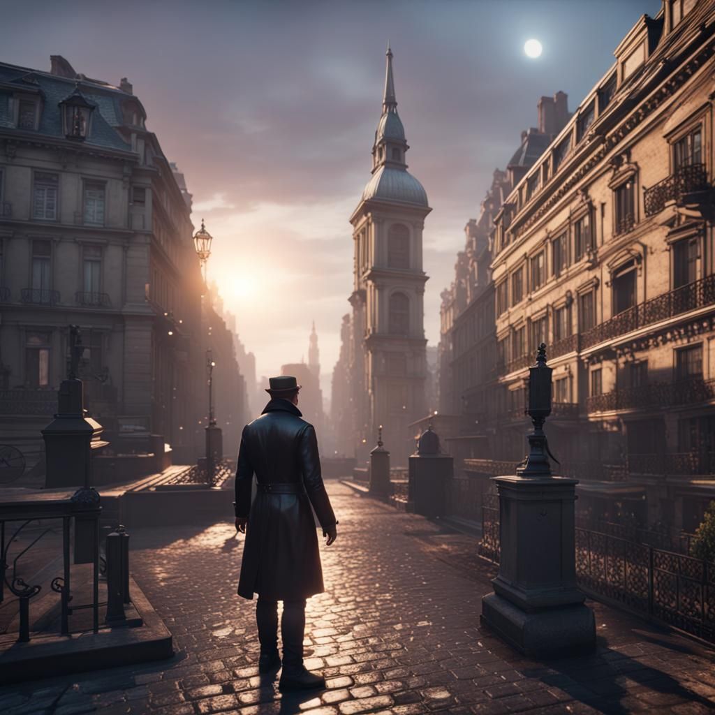 Lonely Man in the City of Love: 3D Game Art