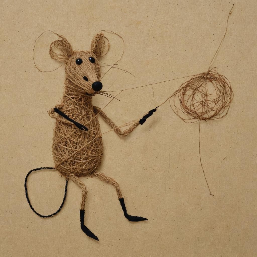 Futuristic String Mouse: A Surrealist Creation