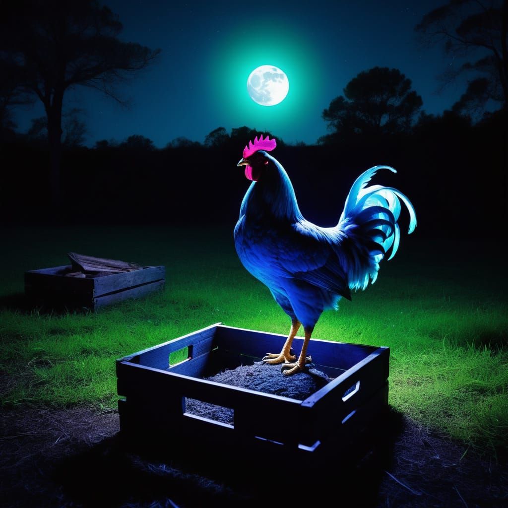 Farmer Meets Adventurers in Moonlit Field