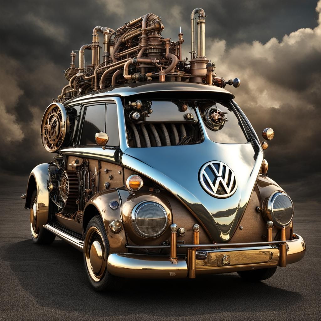 Steampunk Volkswagen Engine Design