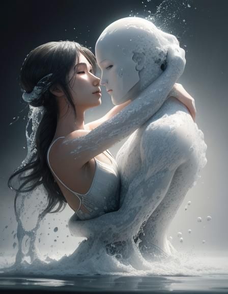 Melting Human Forms in Fluid Motion