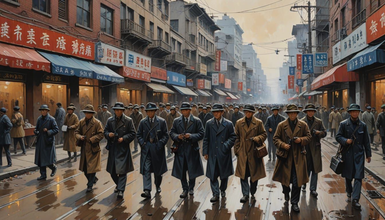 Journalist's Dream in Oil Painting Style