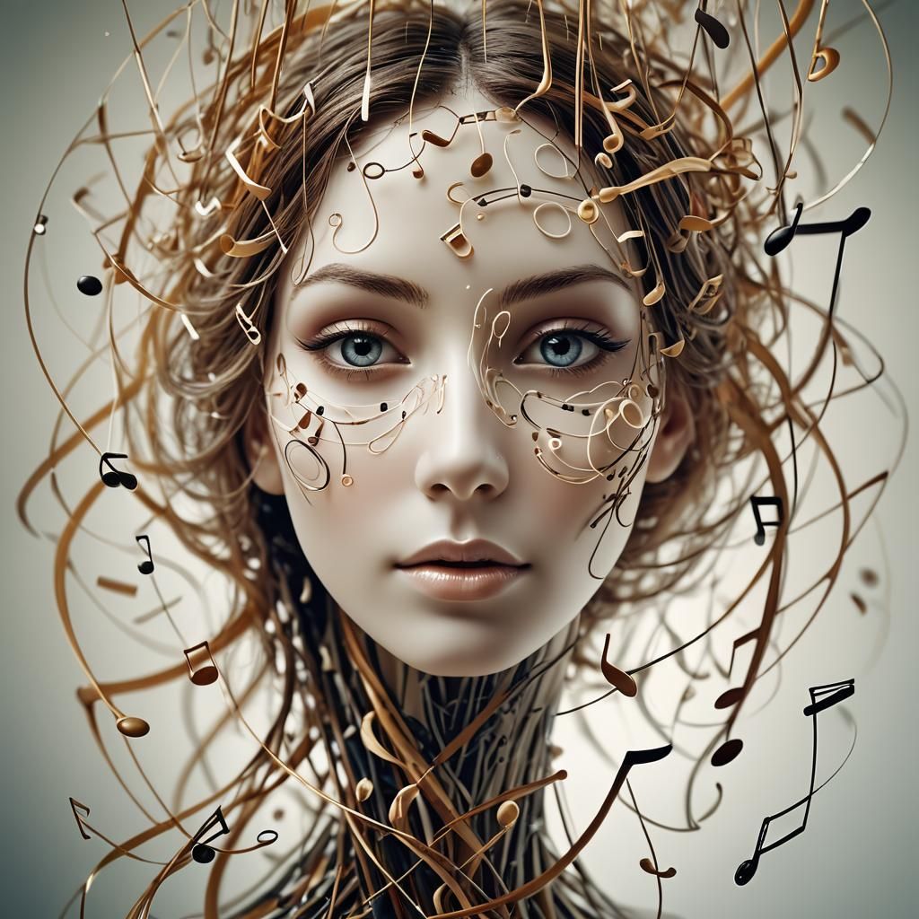 Musical Face in Macro Photography with Bokeh