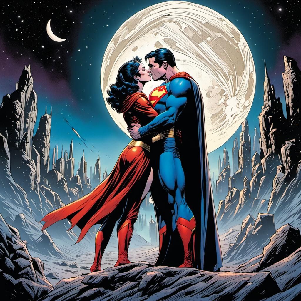 Catwoman and Superman's Kiss on Krypton