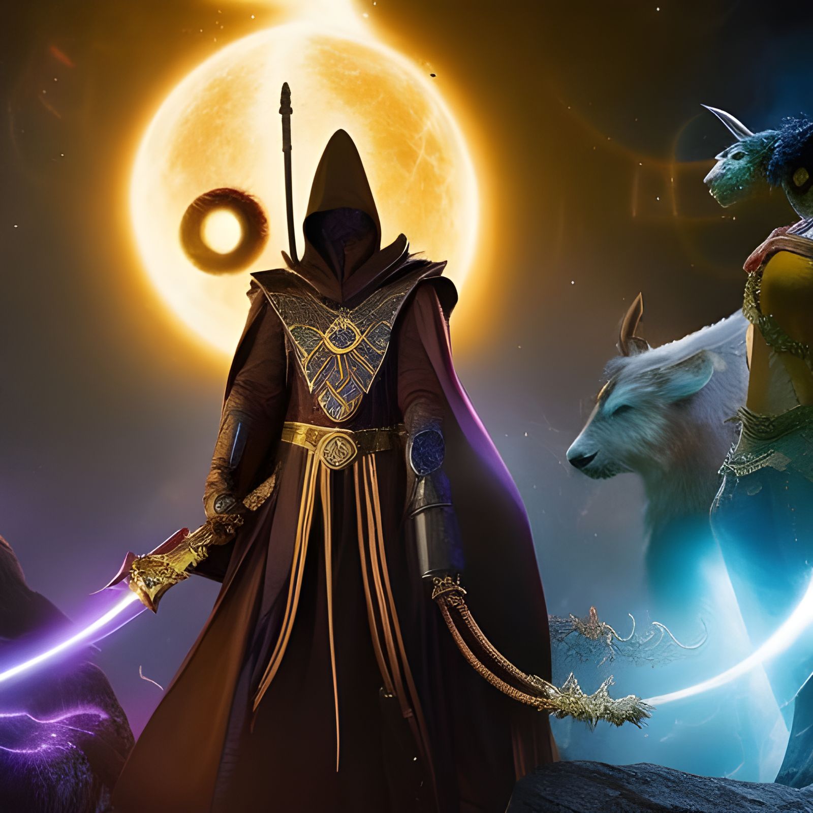 Mystical Wizards and Warlocks with Potent Magic