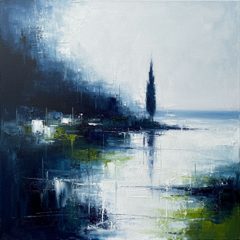 Misty mediterranean landscape