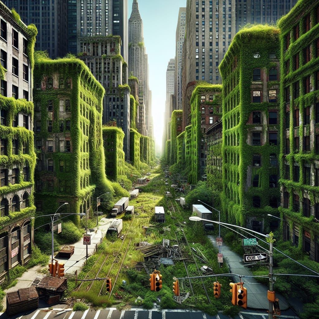 City Reclaimed: Nature's Emerald Embrace
