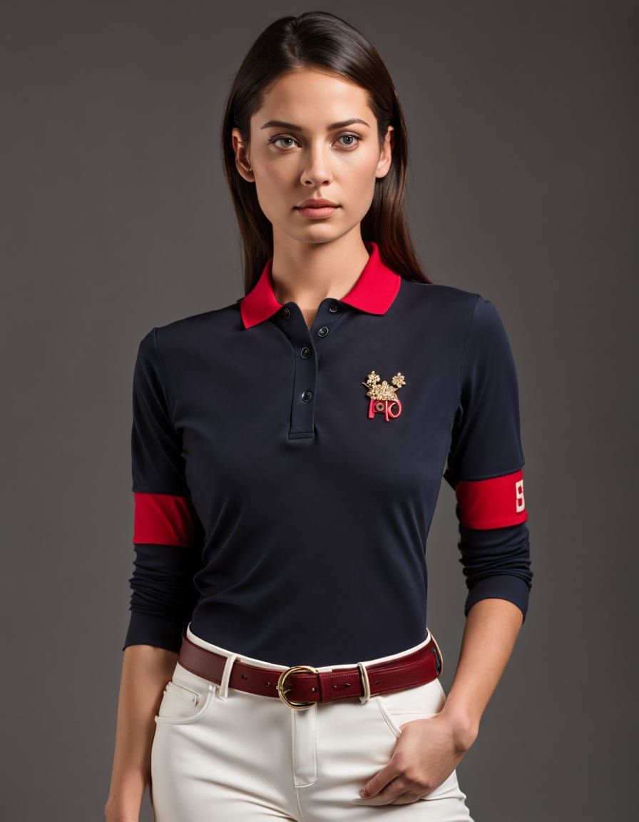 Portrait of a Woman in a Polo Ally