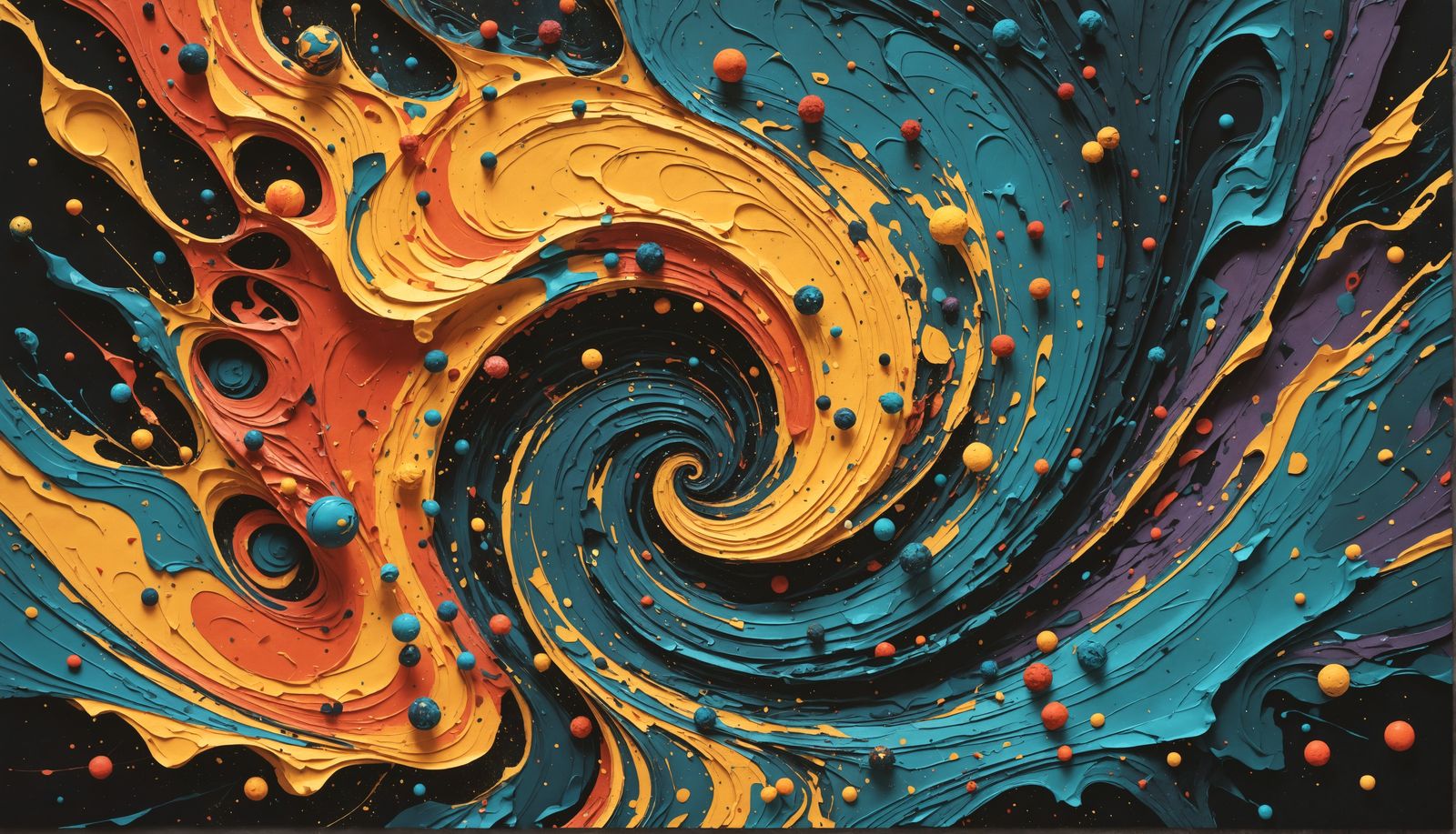 Psychedelic Surrealism: Abstract Paper Collage in Dark Color...