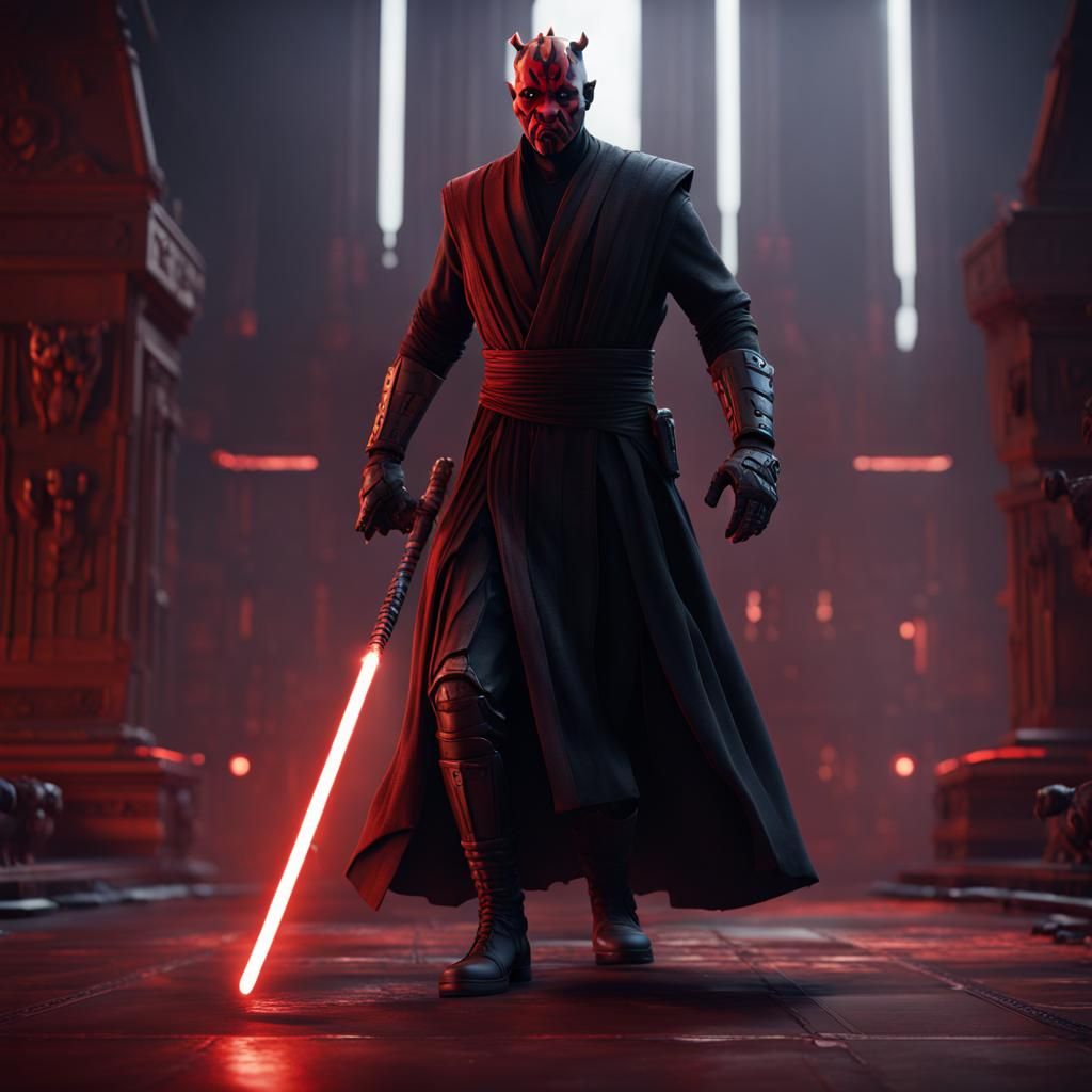 Detailed Matte Painting of Darth Maul in 8K