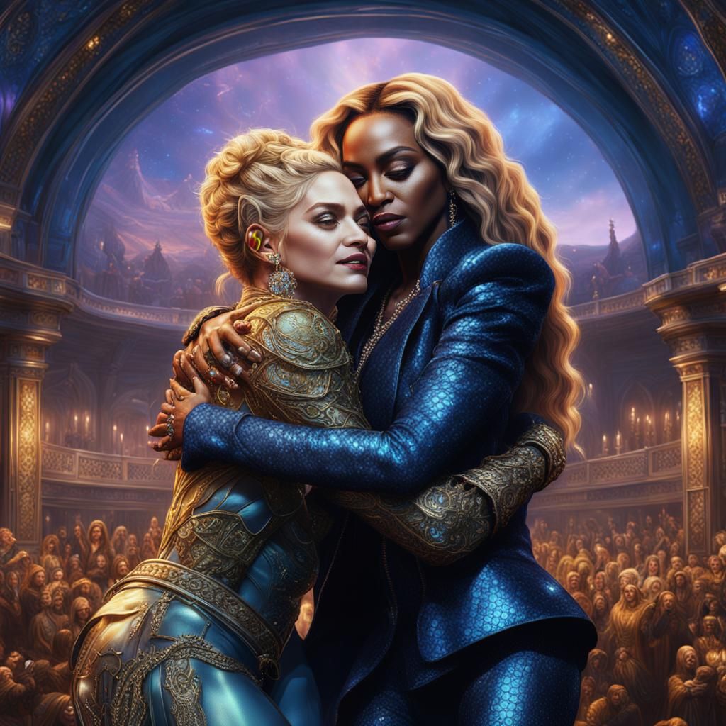 Madonna and Beyoncé: Detailed Fantasy Concept Art