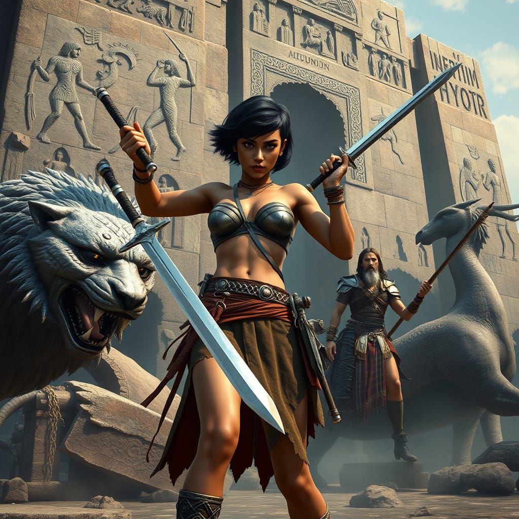 Star Trek Woman Empowered by Ancient Wisdom in Cyberpunk-Inf...