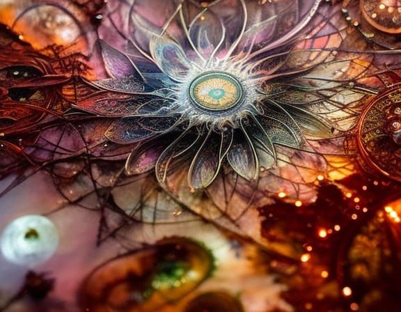 Intricate Moonlit Sky with Stars in Gouache Style