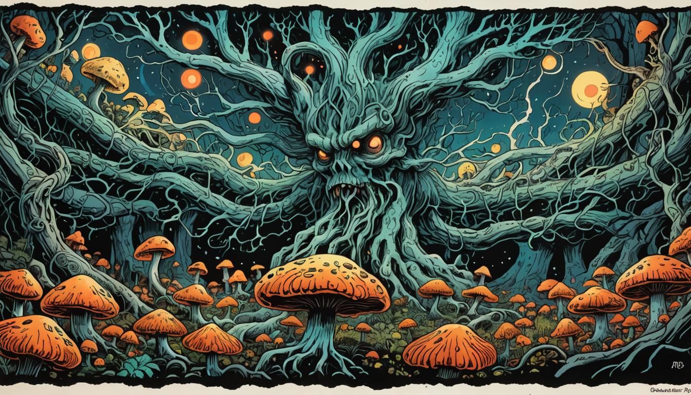 Mystical Creature Emerges in Underground Comic Art