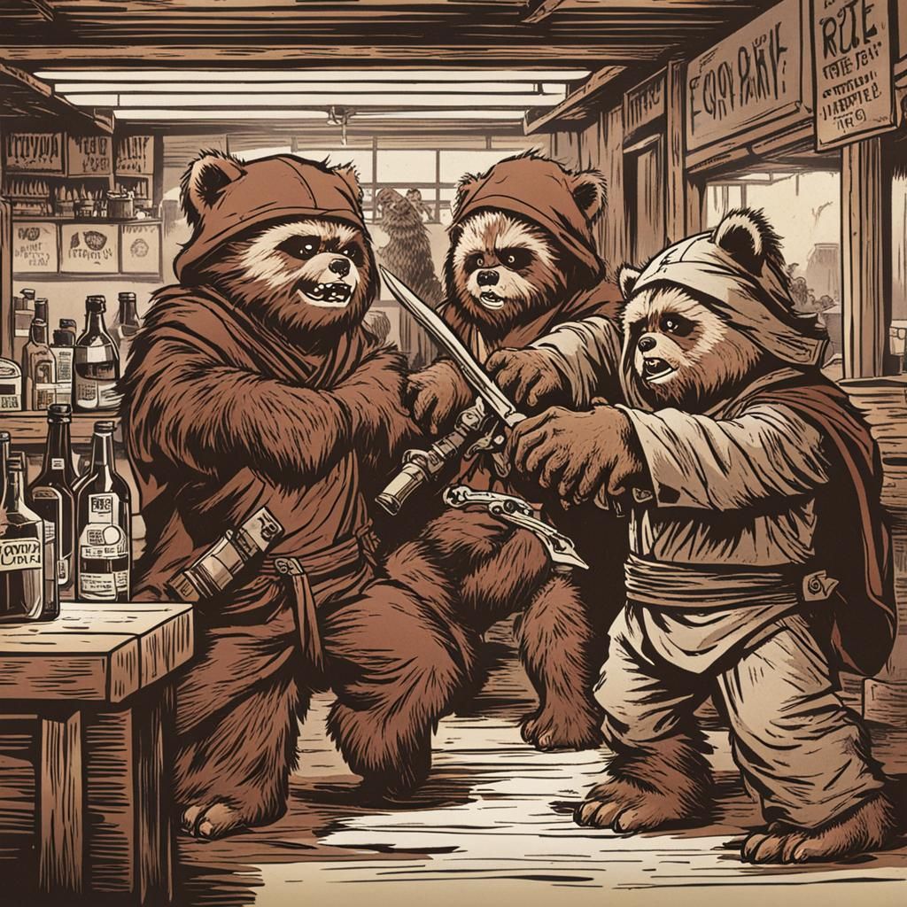 Ewok Bar Fight Mayhem