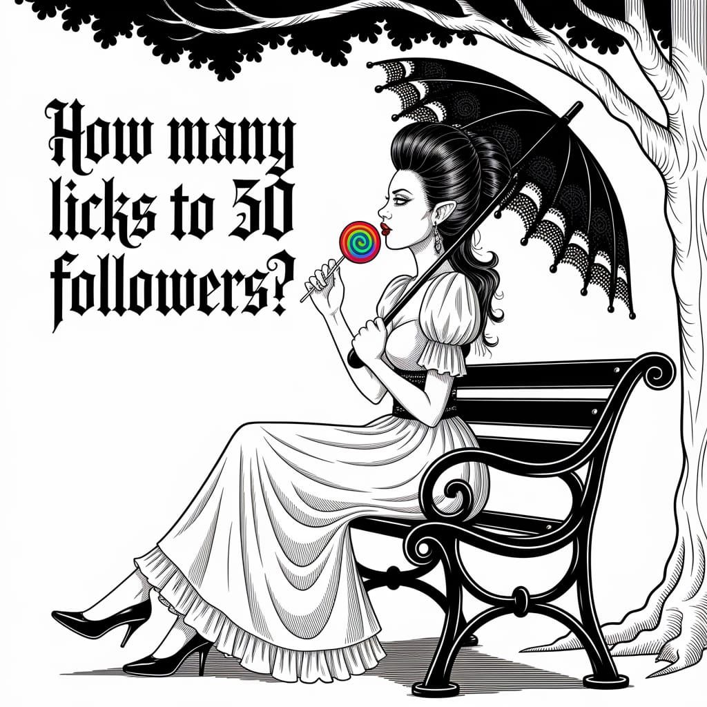 Gothic Woman with Doberman: Pen and Ink Drawing