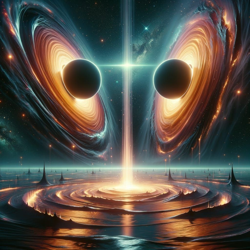 Black Holes Orbiting Above Alien Ocean