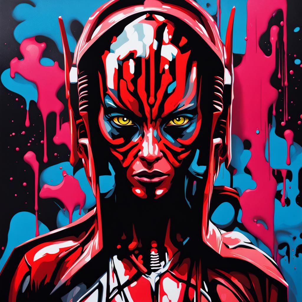 Darth Talon Graffiti Art in Street Style