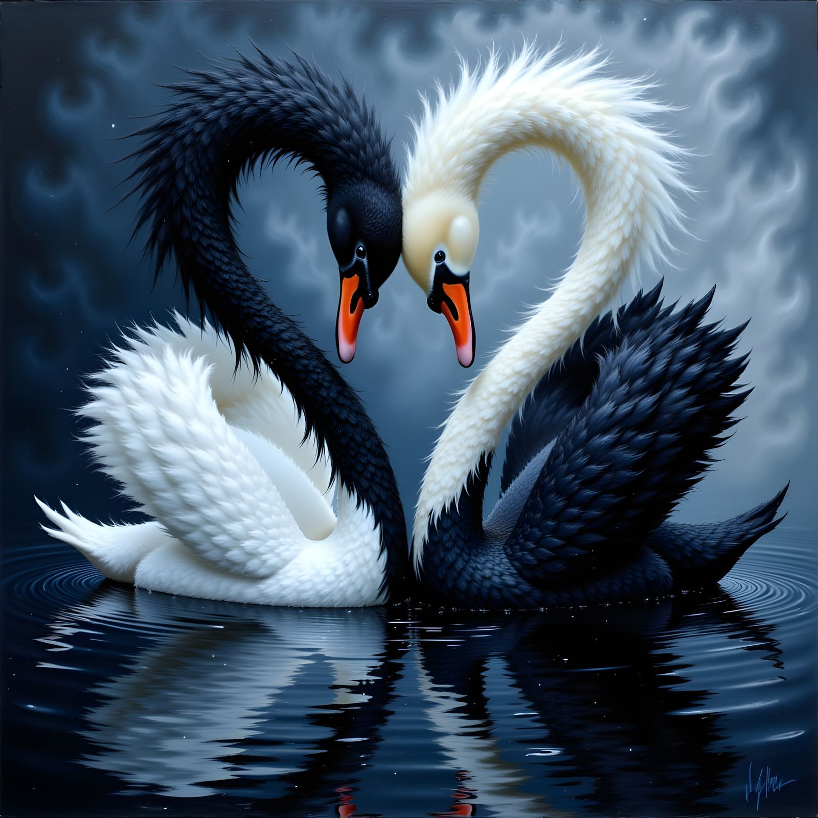 Freaky Swans: Black and White
