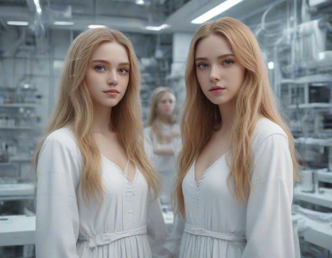 Sisters Reunited in Futuristic Laboratory Oasis
