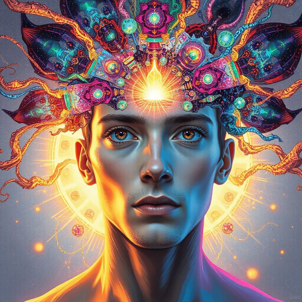 Kaleidoscope Mind: A Surreal Explosion of Color