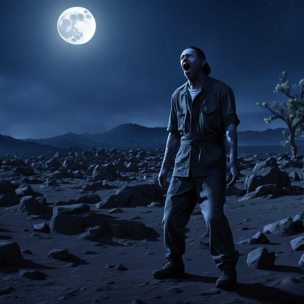 goon screams at tiny moon