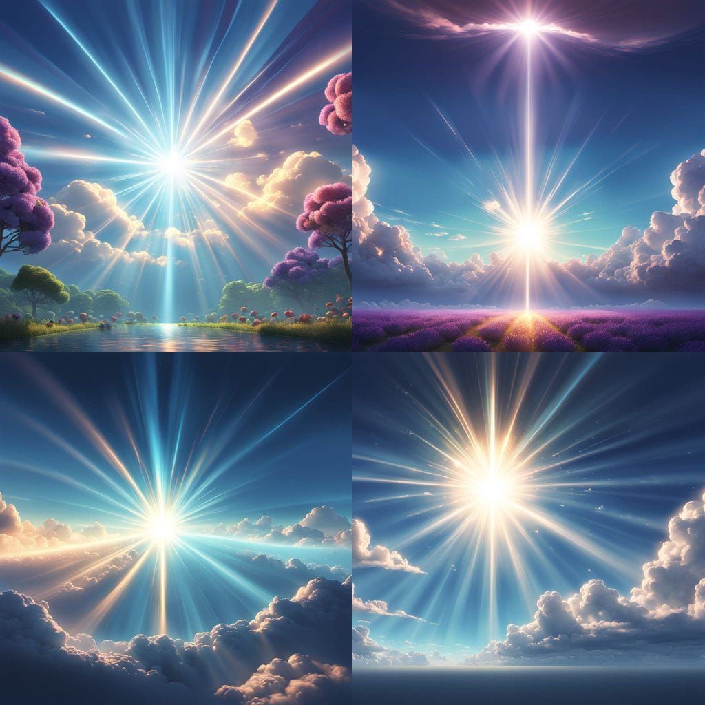 Divine Radiance in a Vibrant Cyberpunk Aesthetic