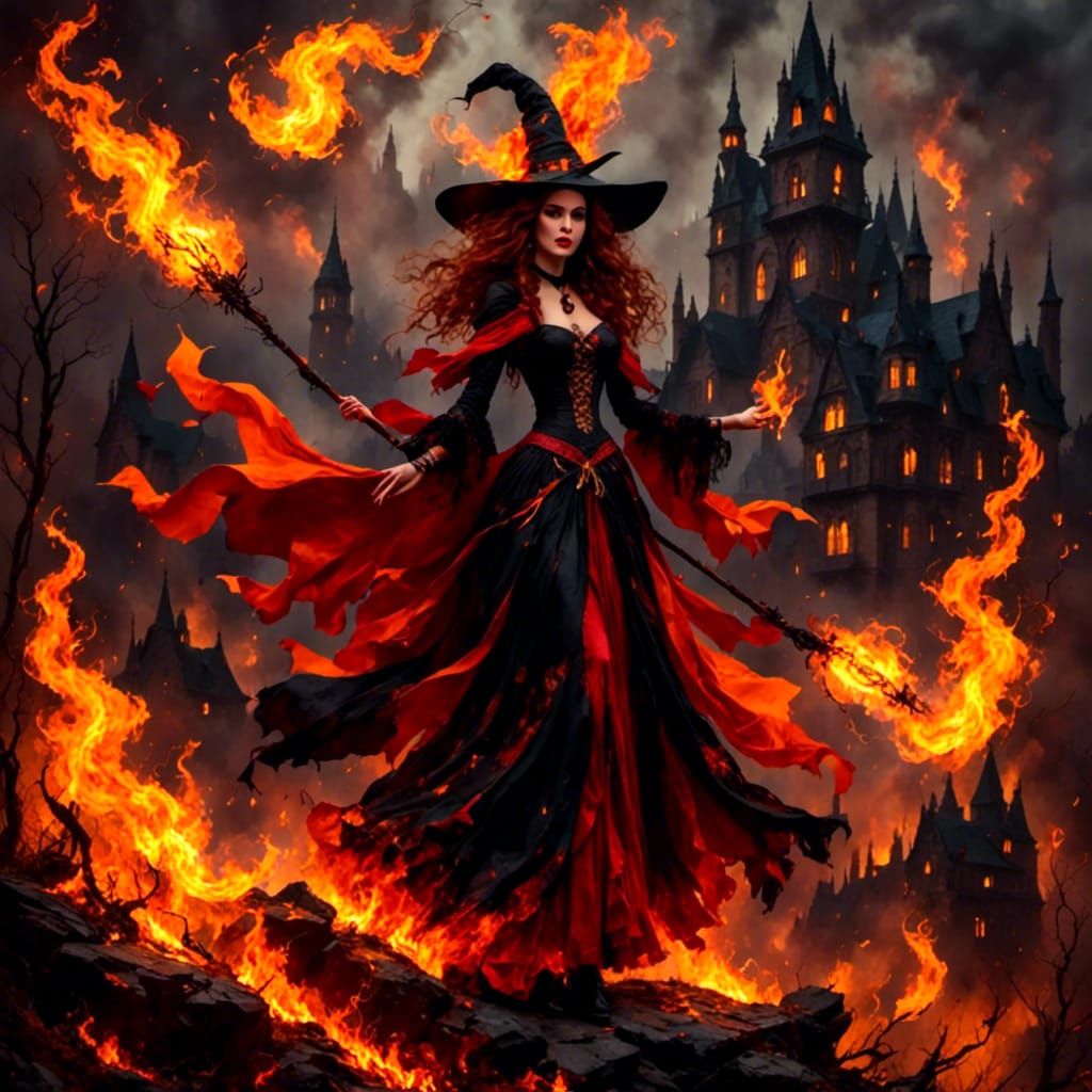 Dreamy Gouache Image of the Witching Hour