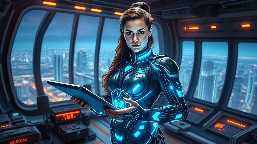 Cyberpunk Goddess of Wisdom Unveiled