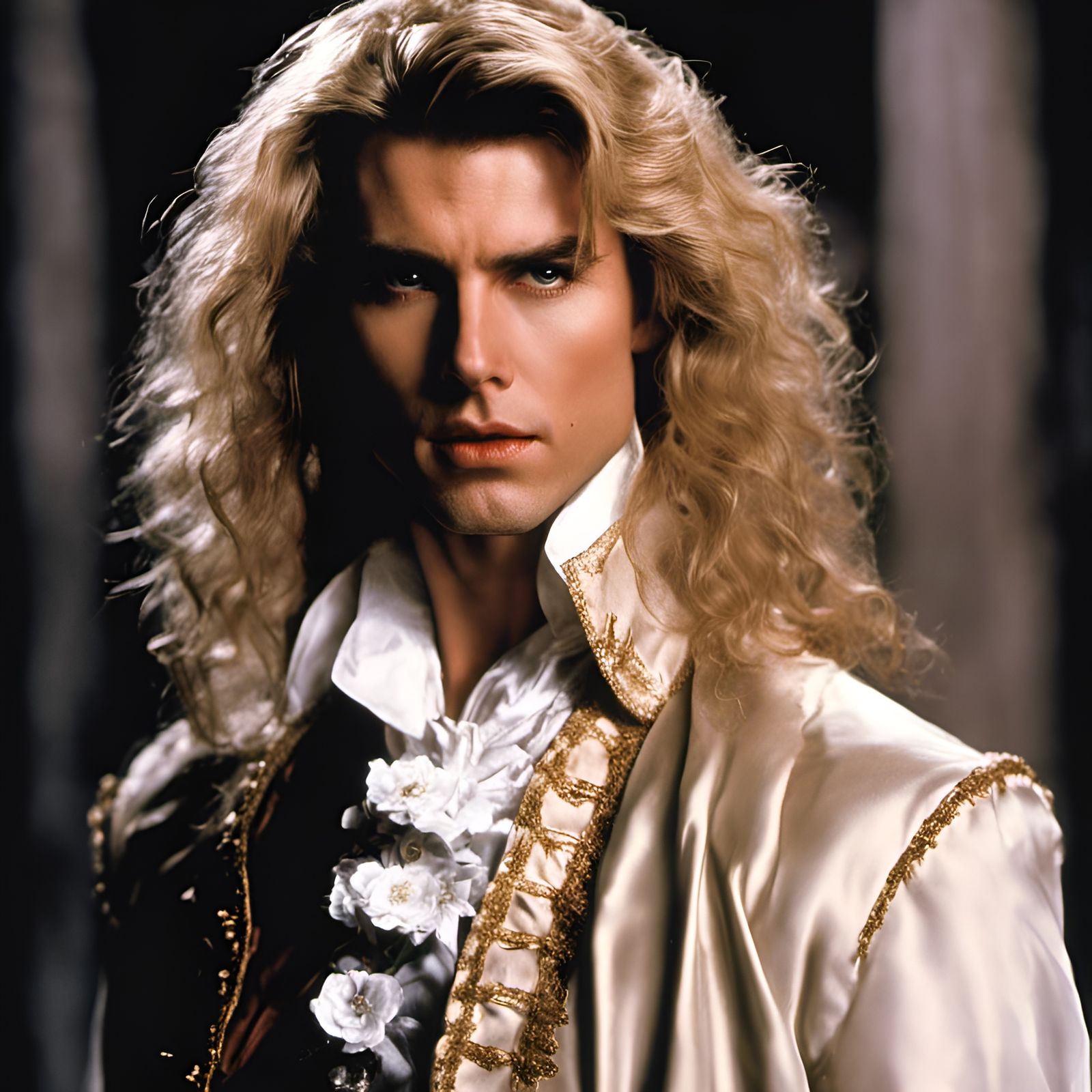 Vampire Lestat Photorealistic Portrait in 1990s Film Style