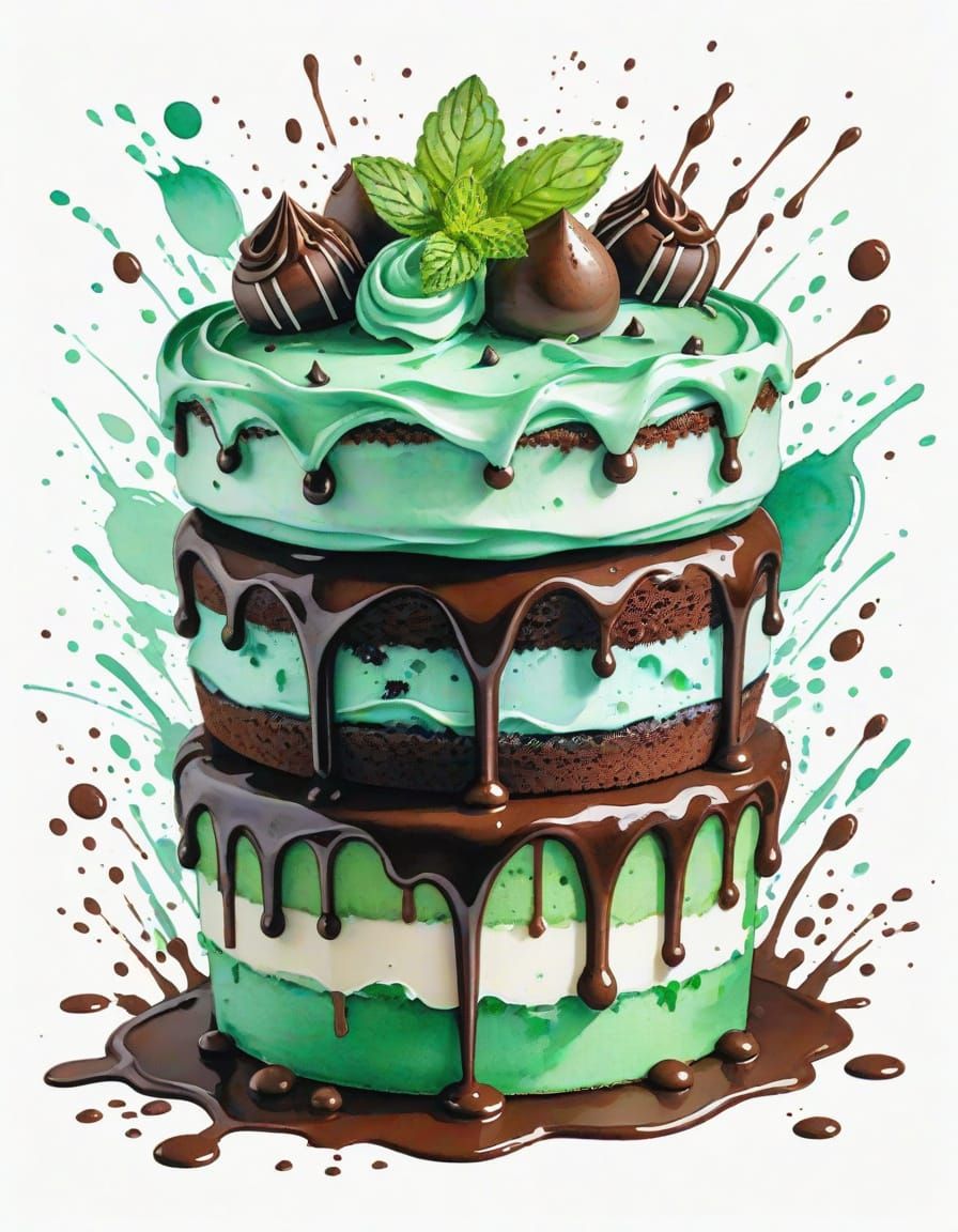 Whimsical Watercolor Cake in Pastel Hues