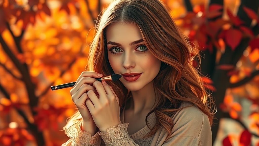 Tattoo Artist in Autumnal Scene, Comic Book Art