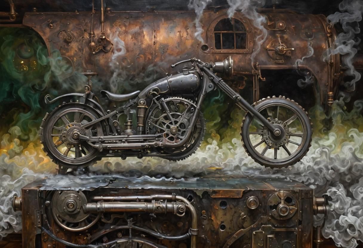 HOT Steampunk-motorcycle
