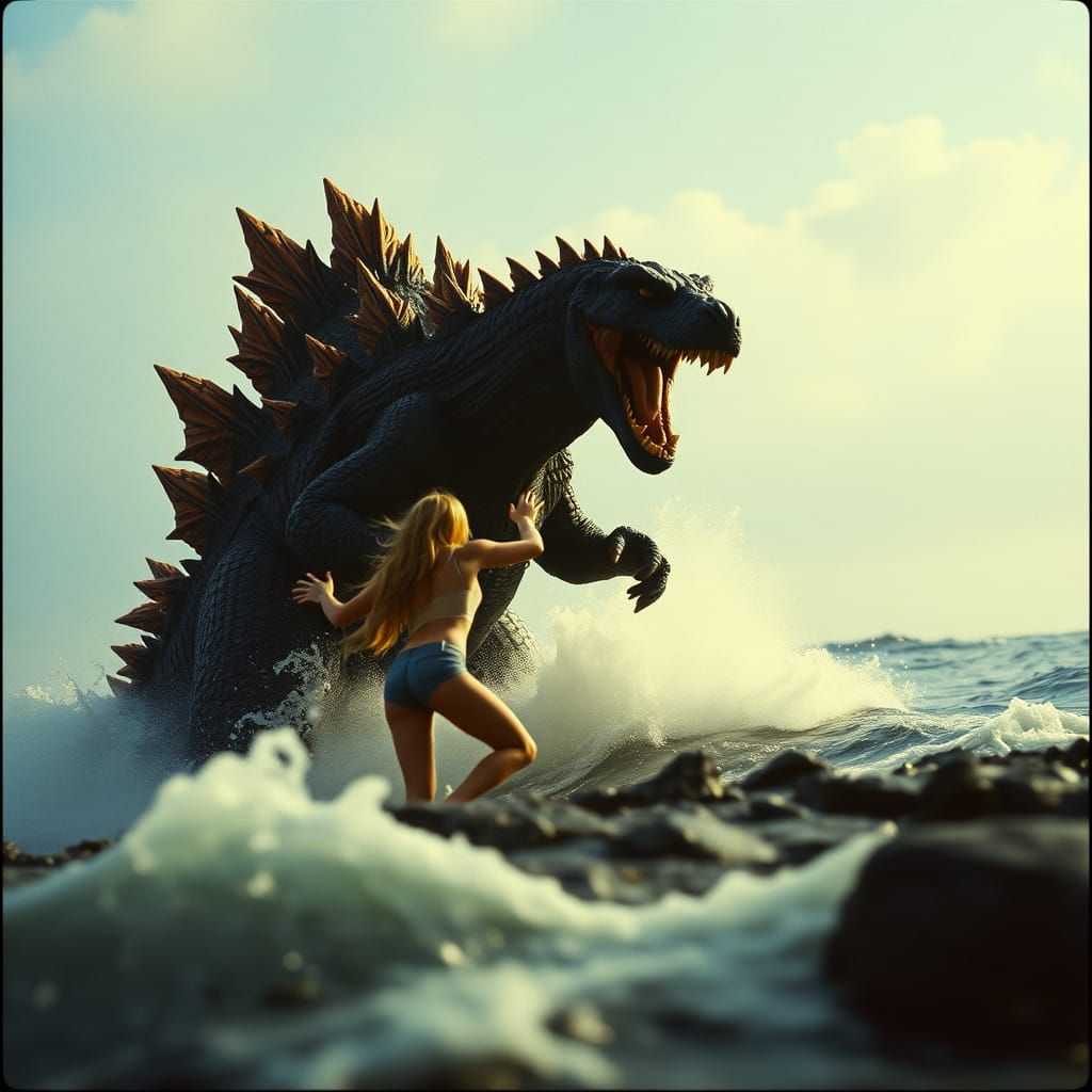 Buffy vs Godzilla: Cinematic Film Still