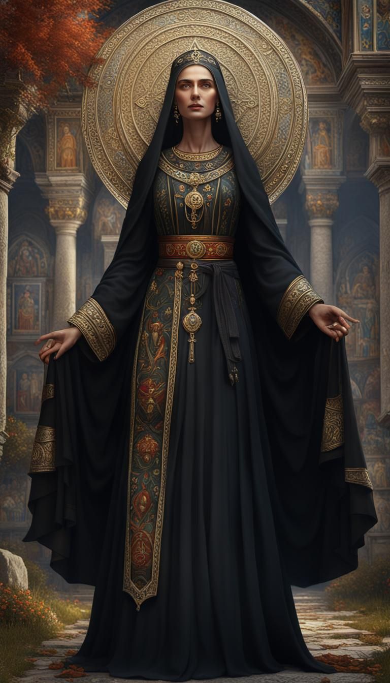 Saint Petka: Bulgarian Orthodox Saint in Matte Painting