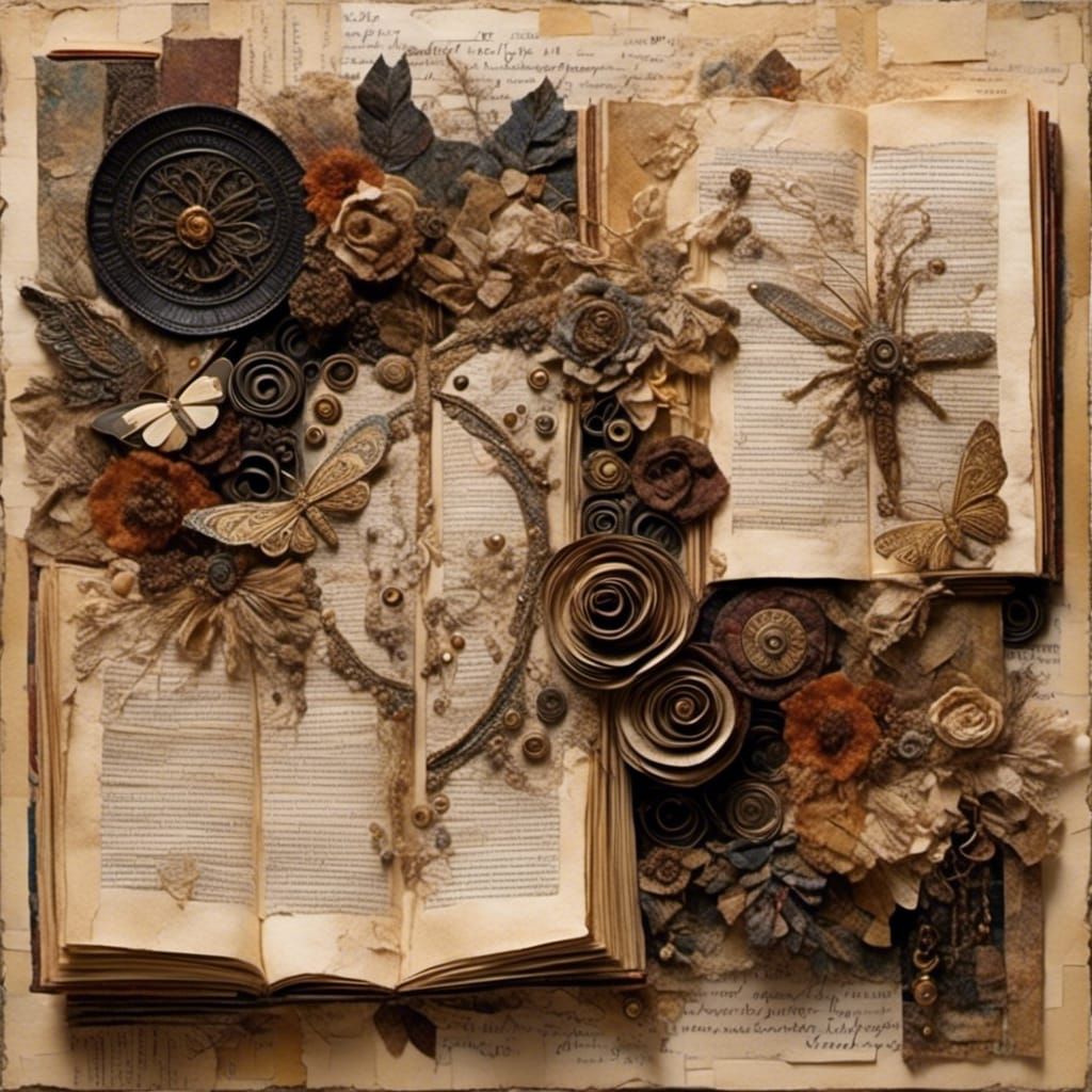 Hypermaximalist Mixed Media Collage with Typography