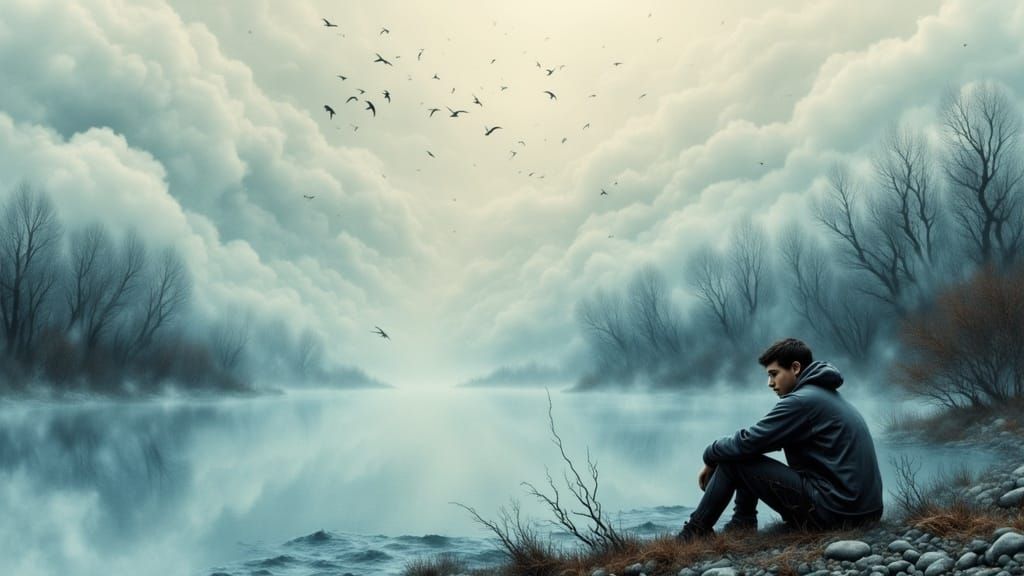 Young Man Finds Resolve on the Riverbank in a Cassaday-Inspi...