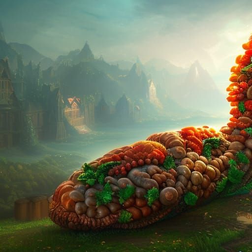 Detailed Cornucopia Fantasy Concept Art