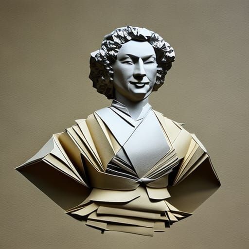 Origami Papercraft in Rembrandt Style
