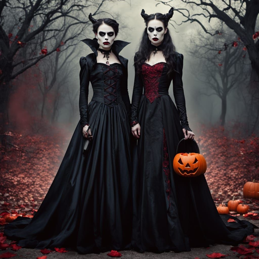 Lesbian Vampires Celebrate Halloween Valentine's Day