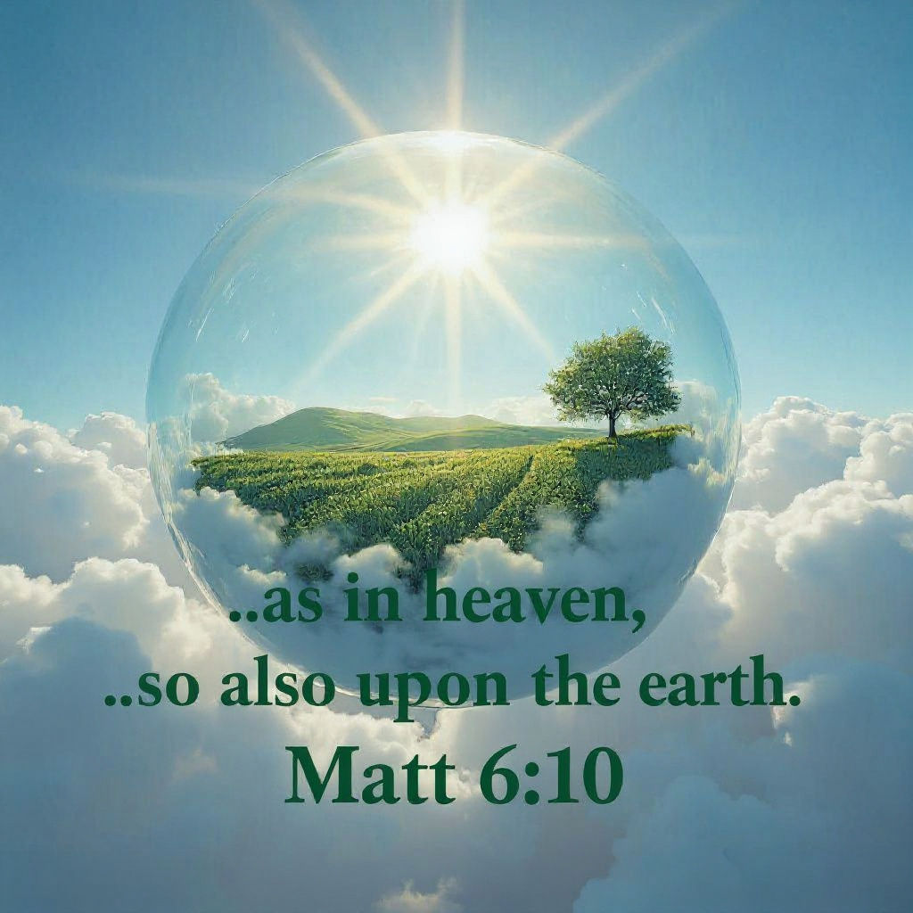 Miniature Earth Reflected in Ethereal Soap Bubble