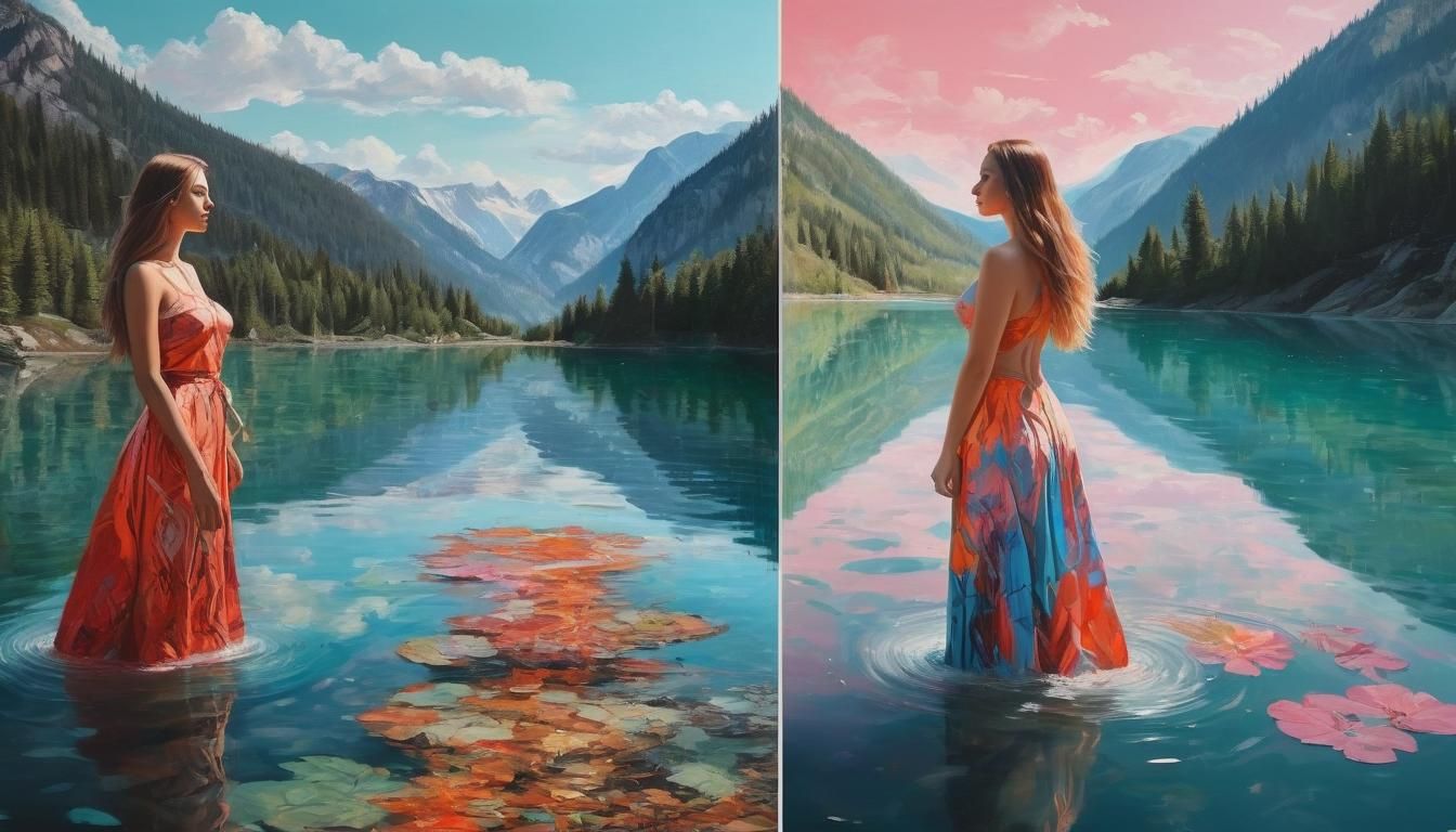 Contrasting Women in Mountain and Gothic Landscapes