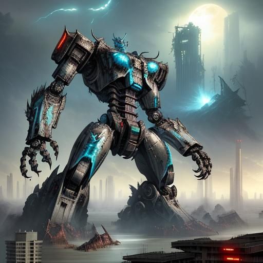 Towering Robot Rampage in Sunken City