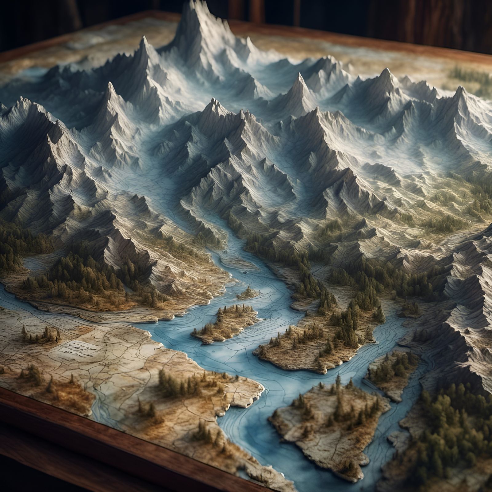 Ultra Realistic 3D Topographic Map