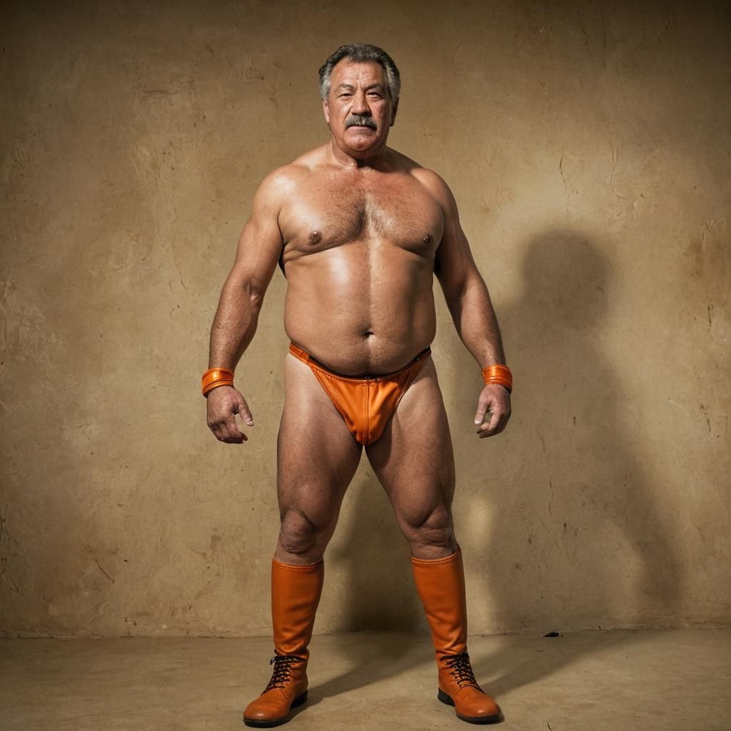 Triumphant Chilean Wrestler in Cinematic Sports Photography