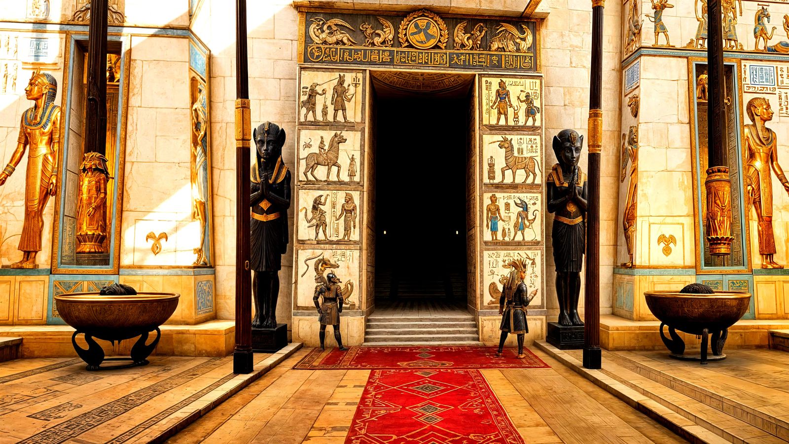 Ancient Egyptian Temple Entrance in Photorealistic Detail