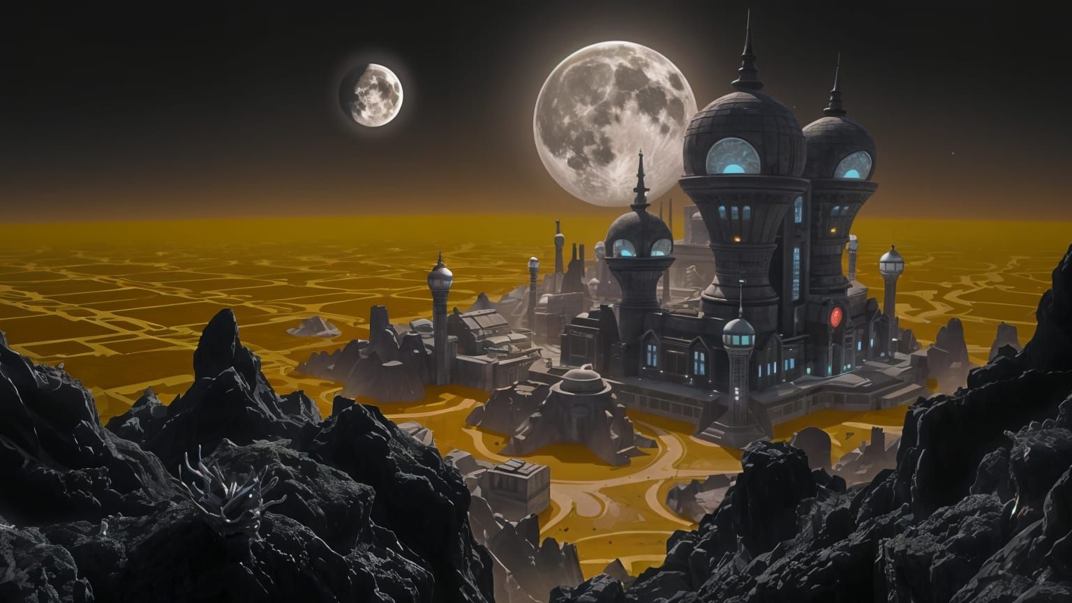 Futuristic Cityscape in Proxima's Distant Realm