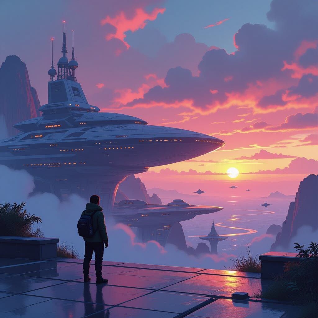 Spectacular Scene in Digital Painting Style